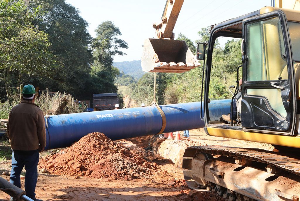 OBRAS DO SISTEMA UTU-GUAÇU SEGUEM EM QUATRO FRENTES DE TRABALHO
